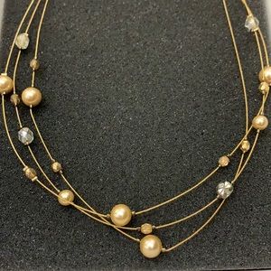 Lia Sophia Gold beaded necklace